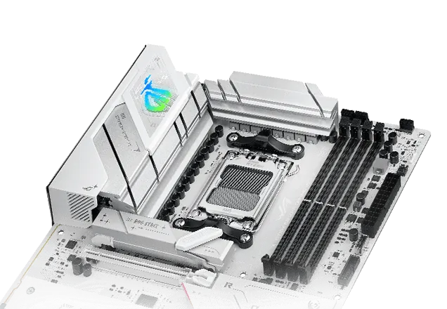 ASUS ROG STRIX B850-A Gaming WIFI ATX Motherboard (White) overview 9