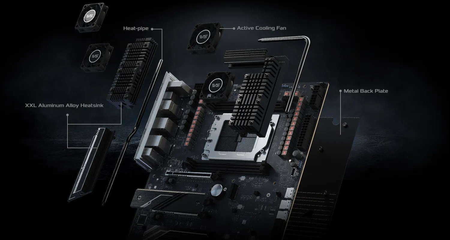 AsRock TRX50 WS Amd Ryzen 7000 Eatx DDR5 sTR5 Threadripper Motherboard overview 8