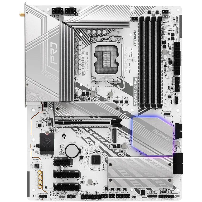 Asrock Z890 Pro RS WIFI DDR5 Intel LGA 1851 ATX Motherboard White overview 4