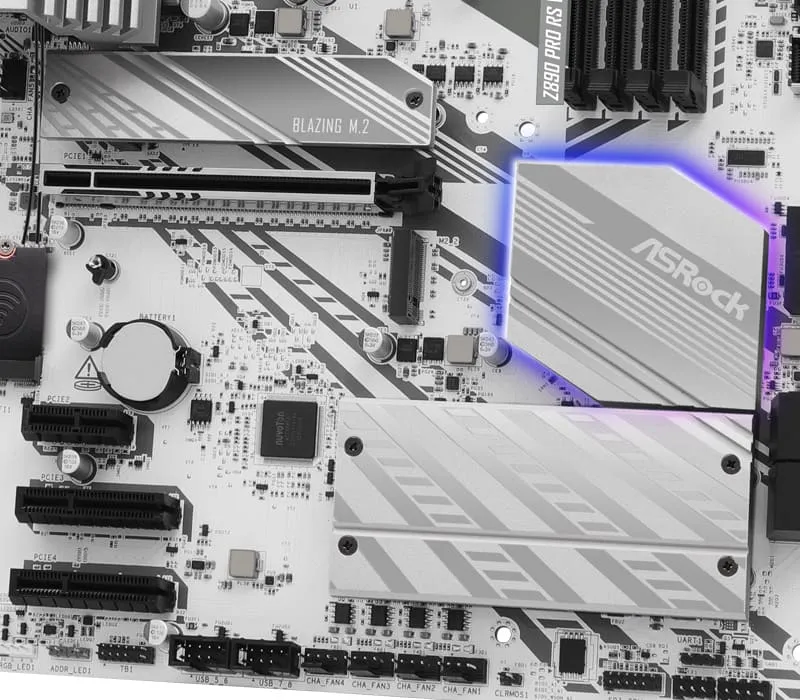 Asrock Z890 Pro RS WIFI DDR5 Intel LGA 1851 ATX Motherboard White overview 5