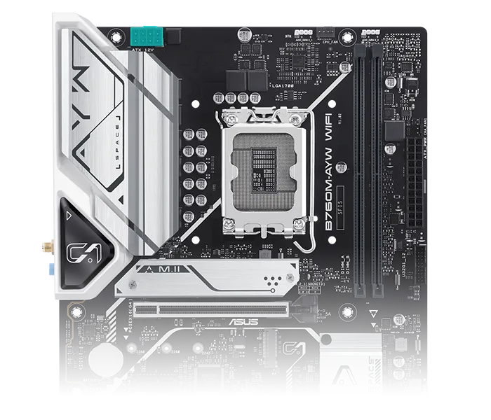 Asus B760M-AYW WiFi Intel LGA1700 M-ATX Motherboard Supports Intel 12th, 13th & 14th Gen Processors overview 5