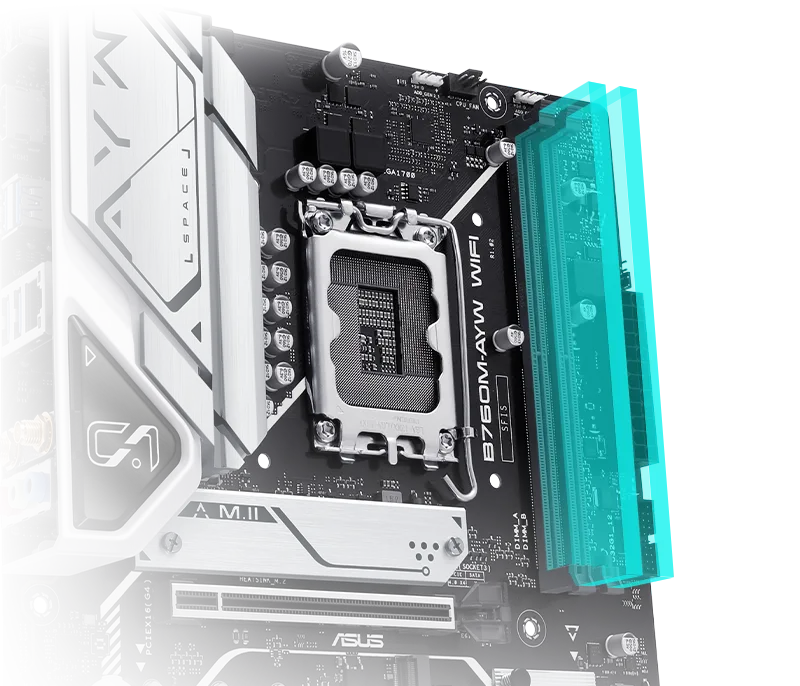 Asus B760M-AYW WiFi Intel LGA1700 M-ATX Motherboard Supports Intel 12th, 13th & 14th Gen Processors overview 6