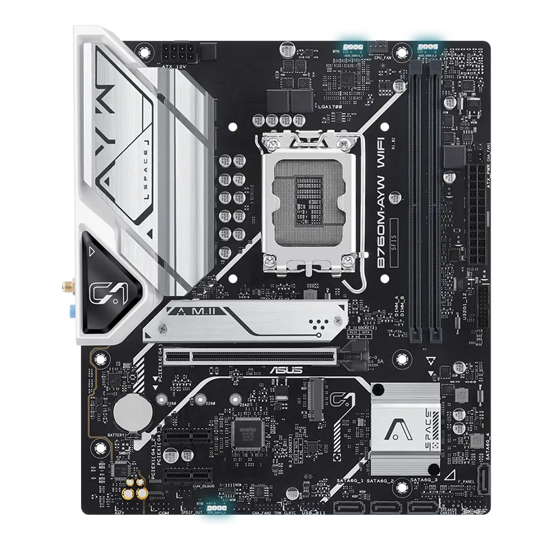 Asus B760M-AYW WiFi Intel LGA1700 M-ATX Motherboard Supports Intel 12th, 13th & 14th Gen Processors overview 9