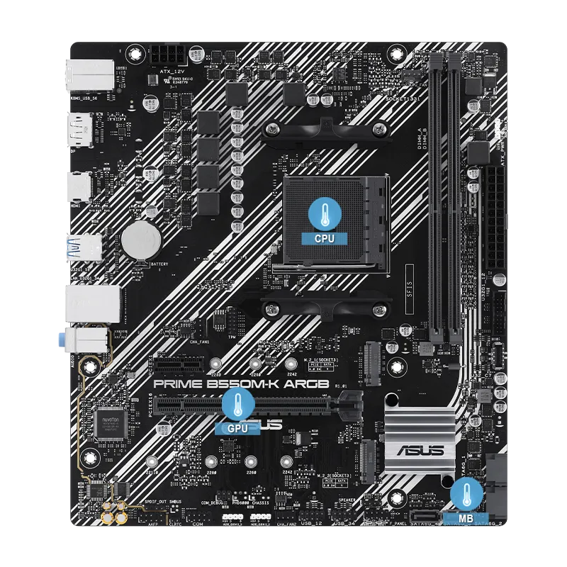 Asus Prime B550M-K ARGB M-ATX Motherboard overview 5