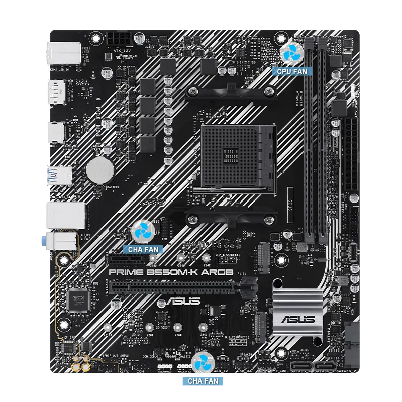 Asus Prime B550M-K ARGB M-ATX Motherboard overview 7
