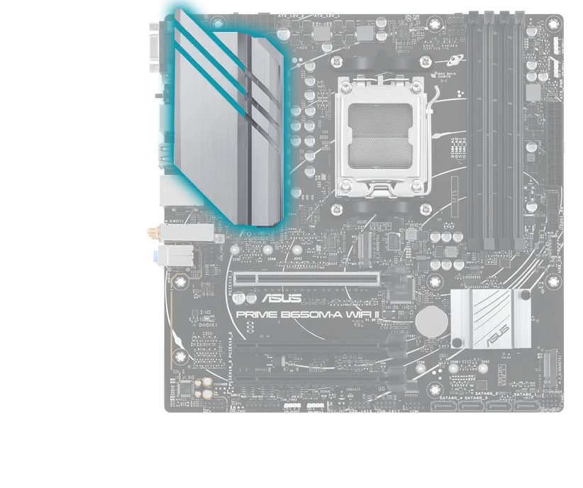 Asus Prime B650M-A Wifi II AM5 mATX Motherboard overview 2