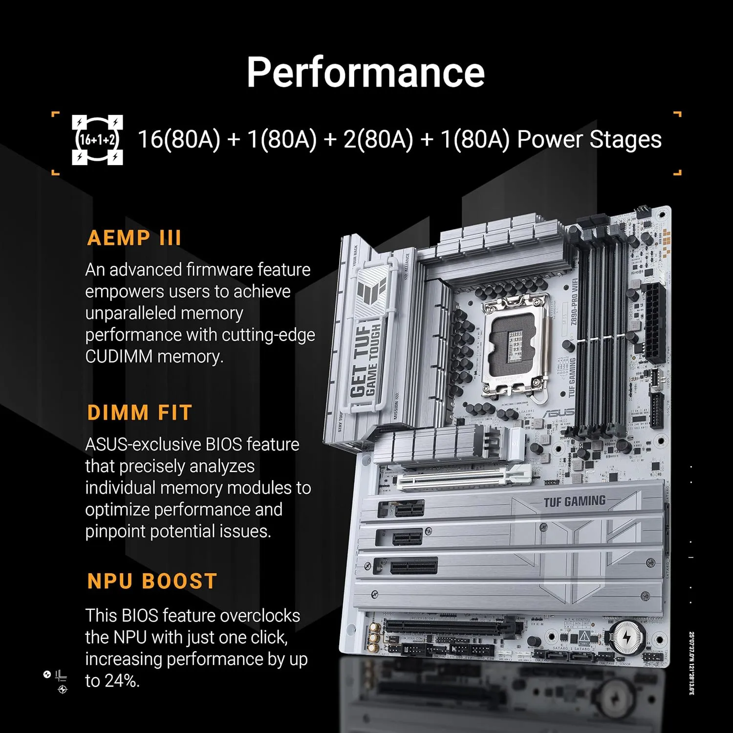 Asus TUF Gaming Z890-Plus WIFI Motherboard overview 2