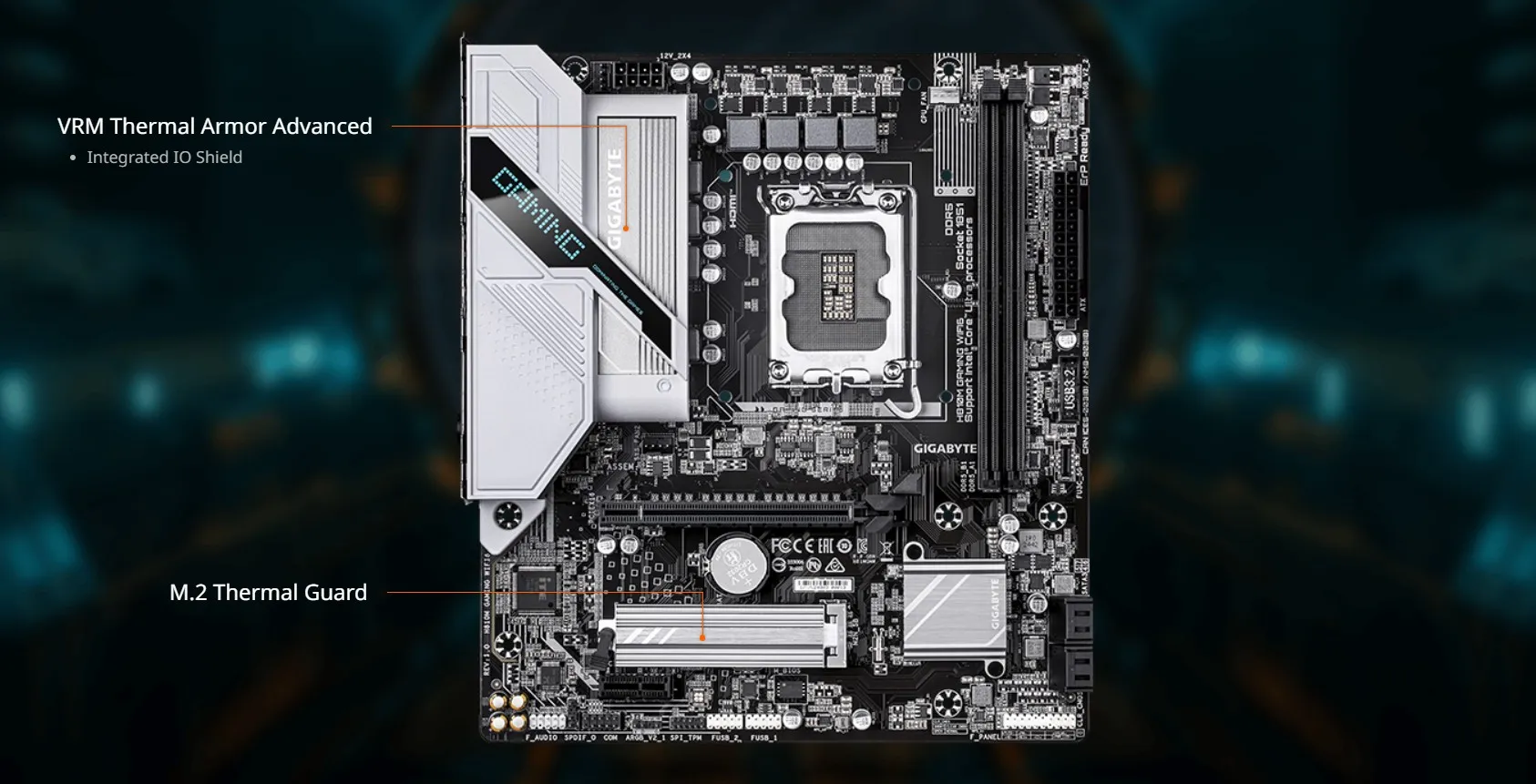 GIGABYTE H810M GAMING WIFI6 Intel Core Ultra (Series 2) LGA 1851 Motherboard overview 2