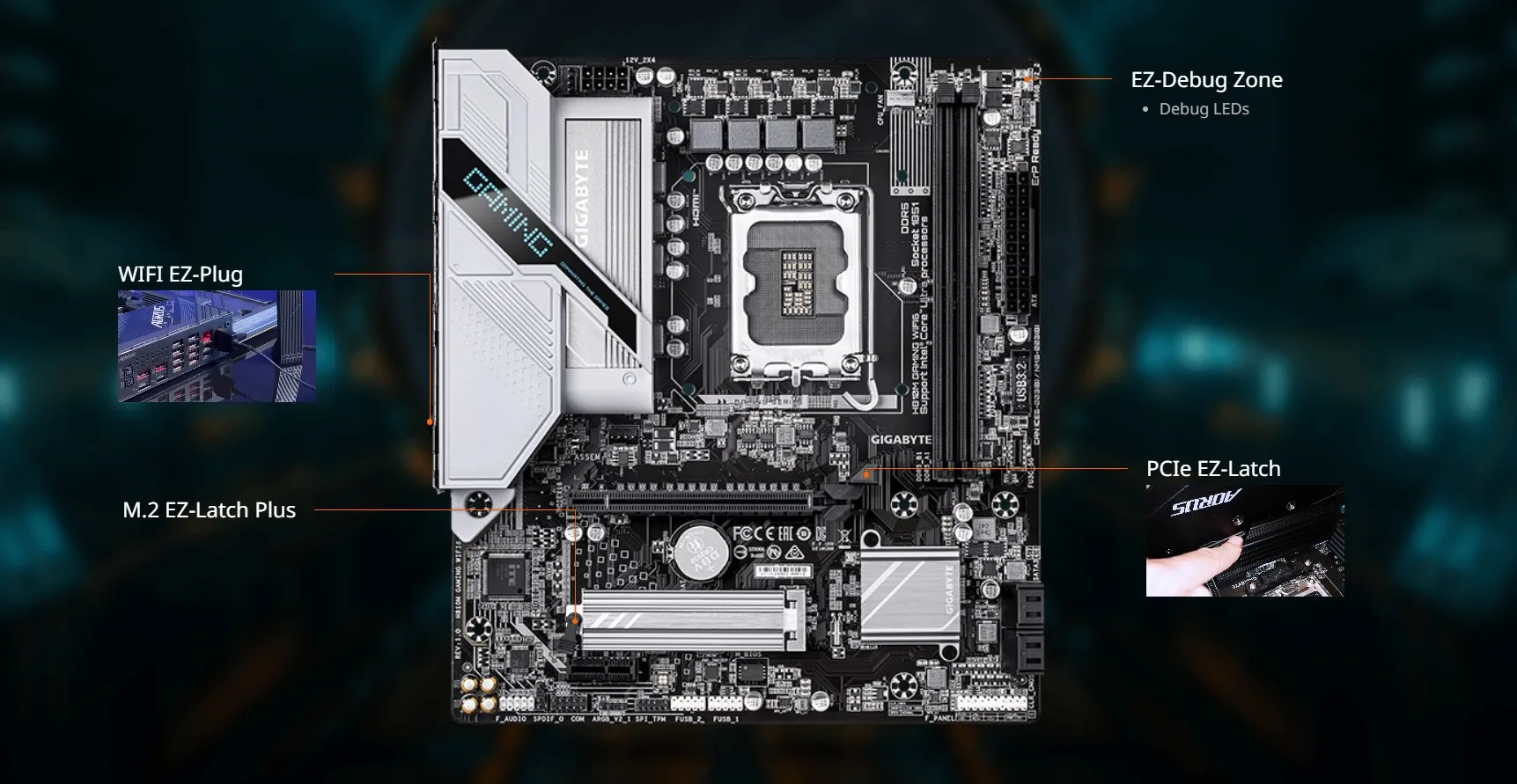 GIGABYTE H810M GAMING WIFI6 Intel Core Ultra (Series 2) LGA 1851 Motherboard overview 4