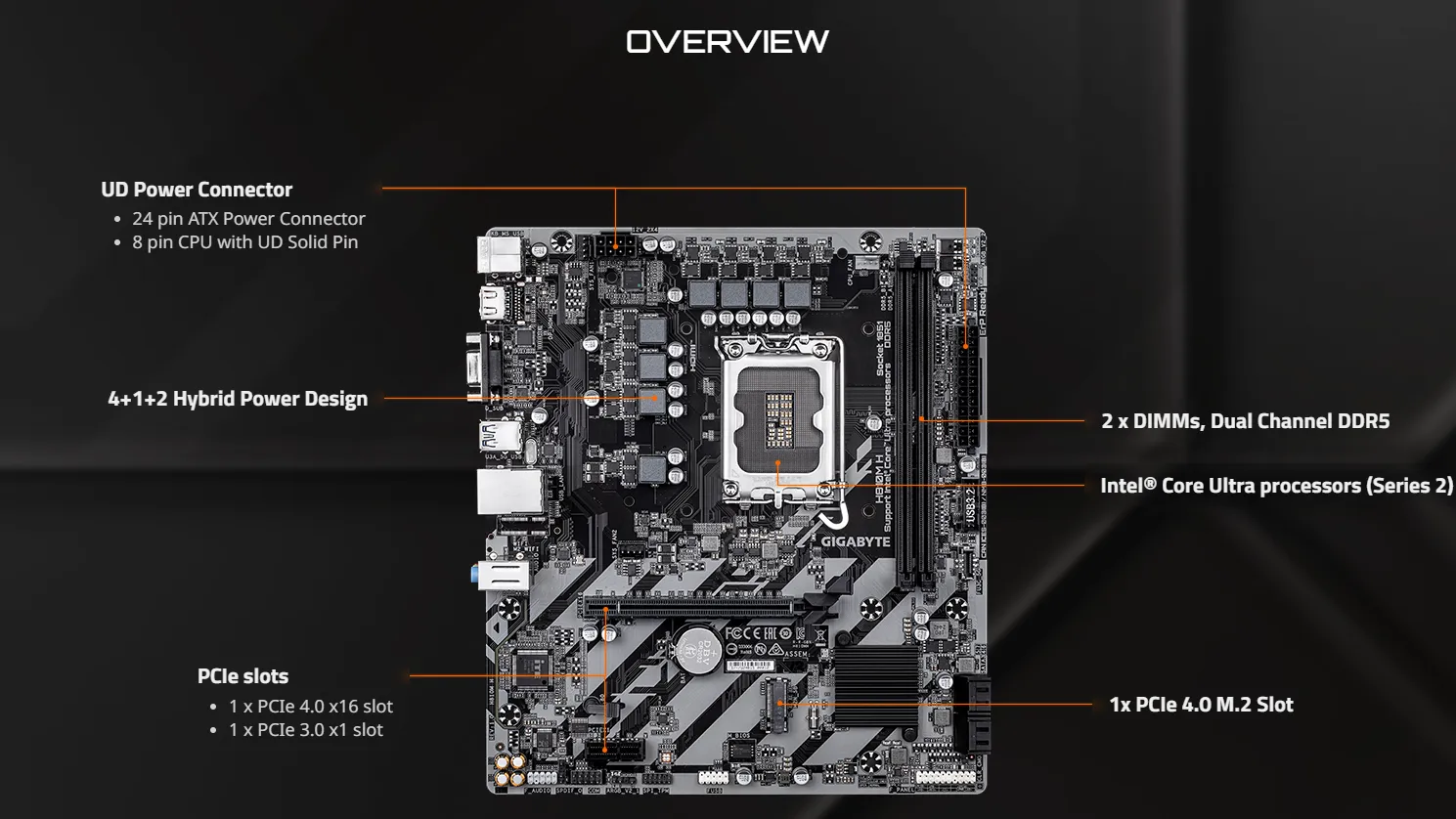 GIGABYTE H810M H LGA 1851 Micro ATX Motherboard overview 9