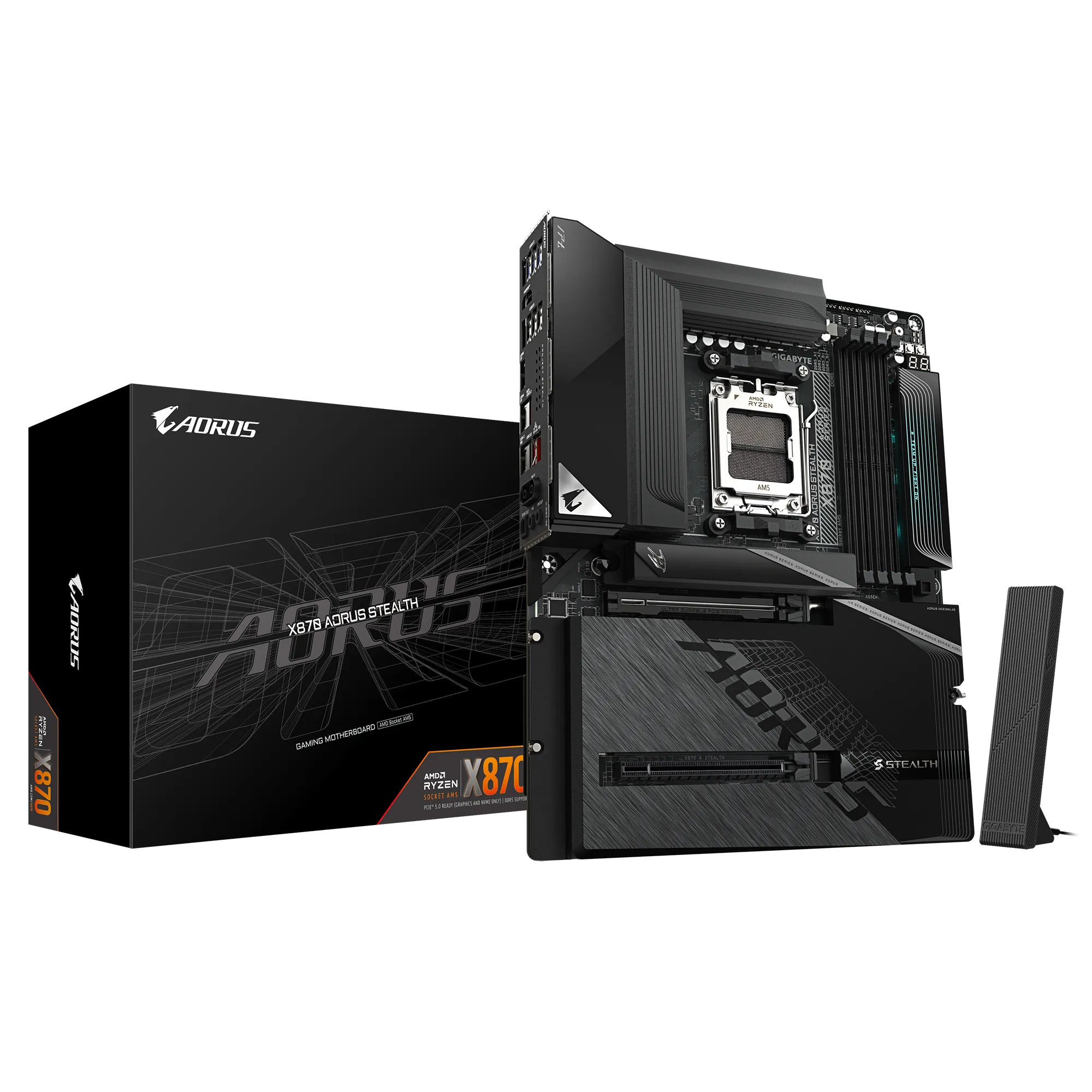 GIGABYTE X870 AORUS STEALTH ATX AM5 Motherboard overview 1