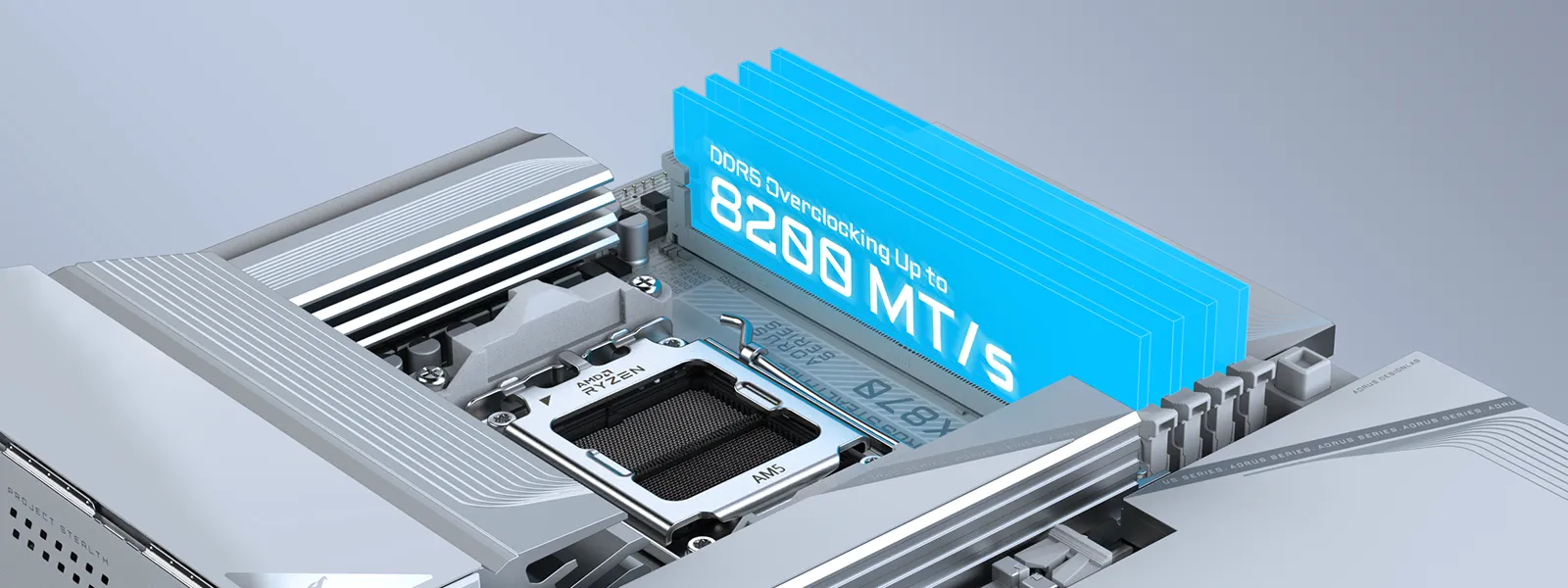 GIGABYTE X870 AORUS Stealth ICE AMD AM5 Motherboard overview 11