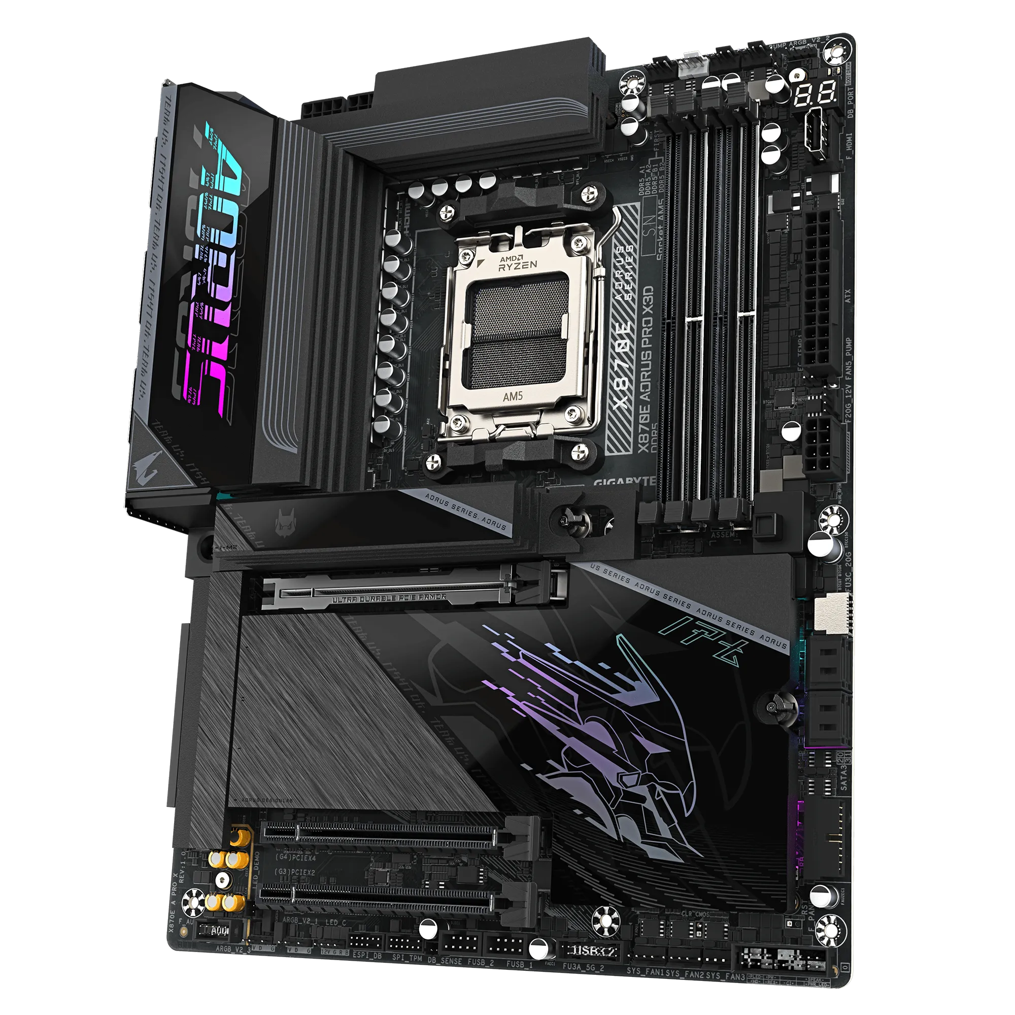 GIGABYTE X870E AORUS PRO X3D AM5 ATX Motherboard overview 2