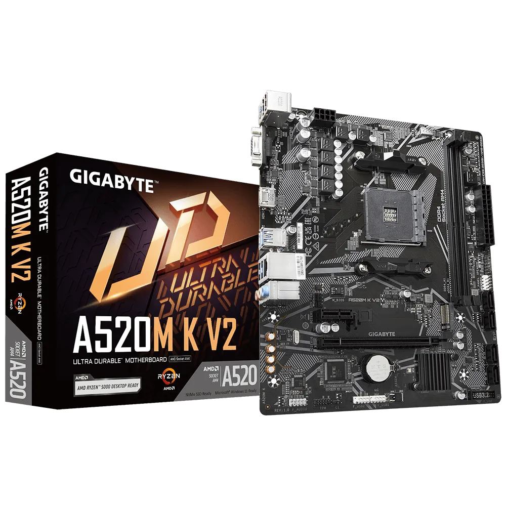 Gigabyte A520M K V2 (rev. 1.0) Motherboard overview 1
