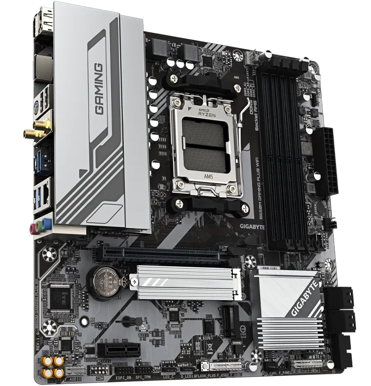 Gigabyte B650M Gaming Plus WIFI (rev. 1.x) AM5 Motherboard overview 2