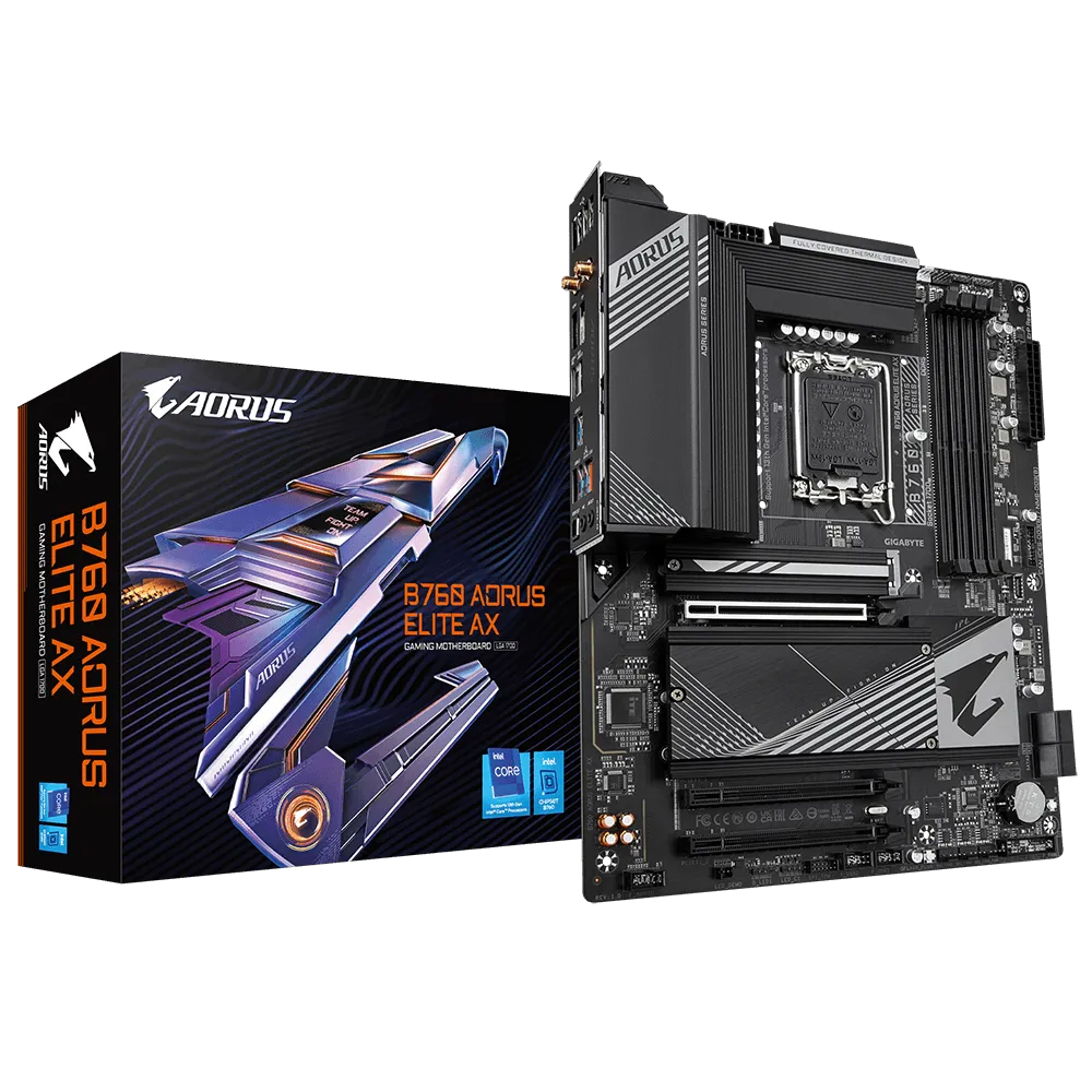 Gigabyte B760 Aorus Elite Ax Lga1700 Atx Motherboard Supports Intel 12th, 13th & 14th Gen Processors overview 1