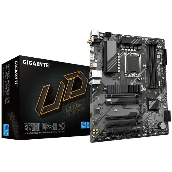 Gigabyte B760 DS3H AX DDR5 Intel LGA 1700 ATX Motherboard Supports Intel 12th, 13th & 14th Gen Processors