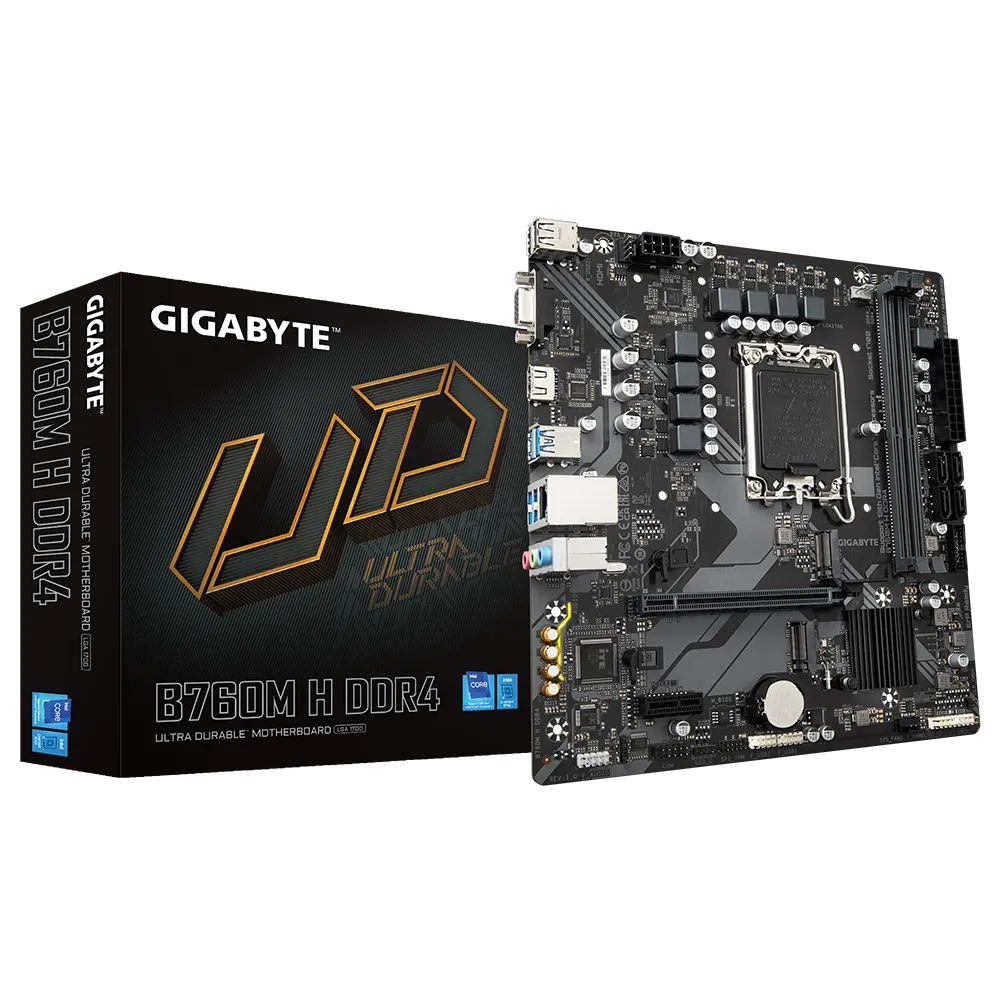 Gigabyte B760M H DDR4 mATX LGA 1700 Intel Motherboard Supports Intel 12th, 13th & 14th Gen Processors overview 1