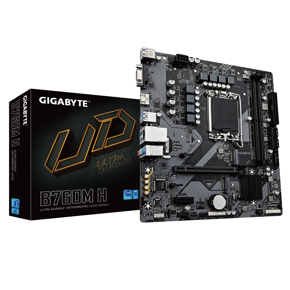 Gigabyte B760M H DDR5 mATX Intel LGA 1700 Motherboard Supports Intel 12th, 13th & 14th Gen Processors overview 1