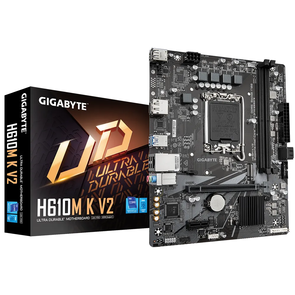 Gigabyte H610M K V2 Intel Motherboard Supports Intel 12th, 13th & 14th Gen Processors overview 1