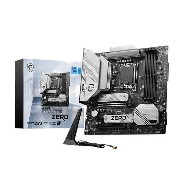 MSI B760M Project Zero (Wi-Fi) Motherboard Supports Intel 12th , 13th & 14th Gen Processors