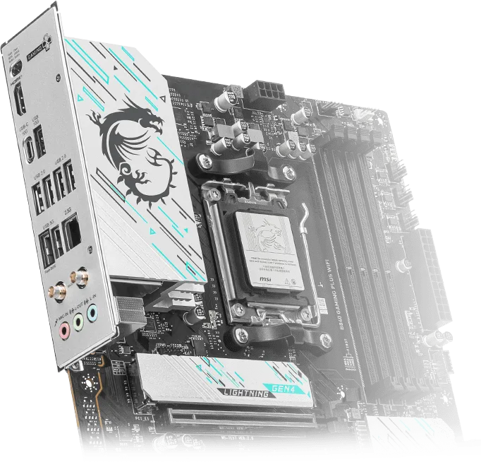 MSI B840 Gaming Plus Wifi AMD AM5 ATX Motherboard overview 2