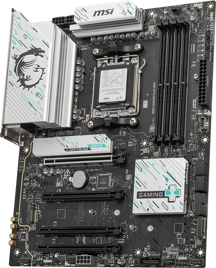 MSI B850 Gaming Plus WIFI 7 ATX Motherboard overview 1