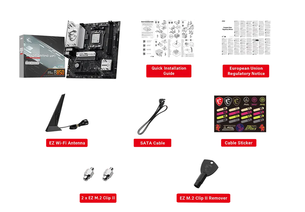 MSI B850M GAMING WIFI AMD Motherboard overview 3