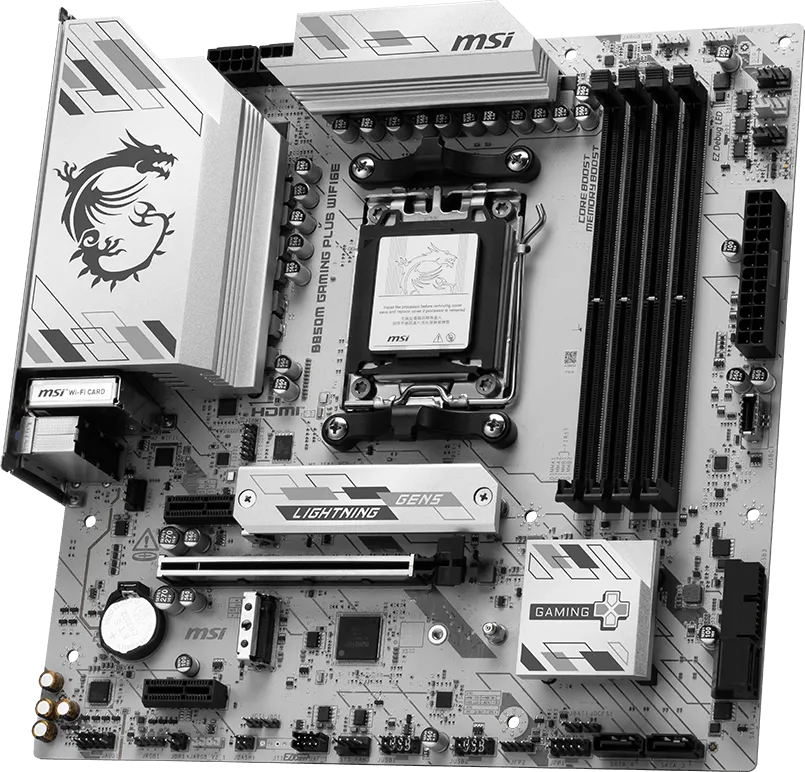 MSI B850M Gaming Plus WiFi6E AM5 Micro ATX Motherboard overview 1