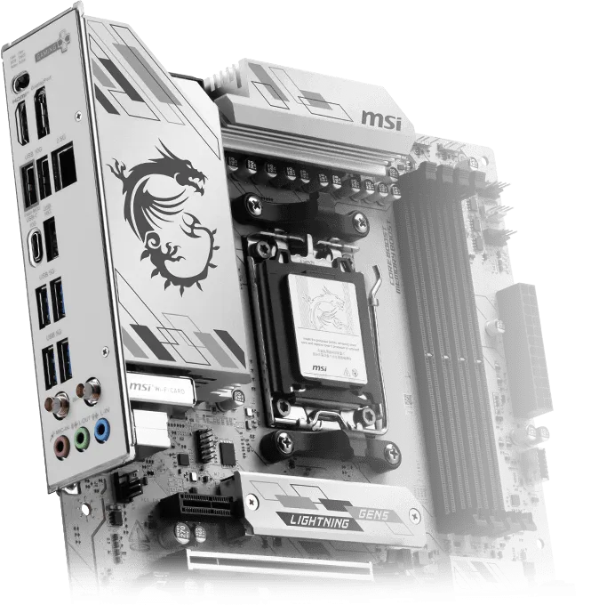 MSI B850M Gaming Plus WiFi6E AM5 Micro ATX Motherboard overview 2