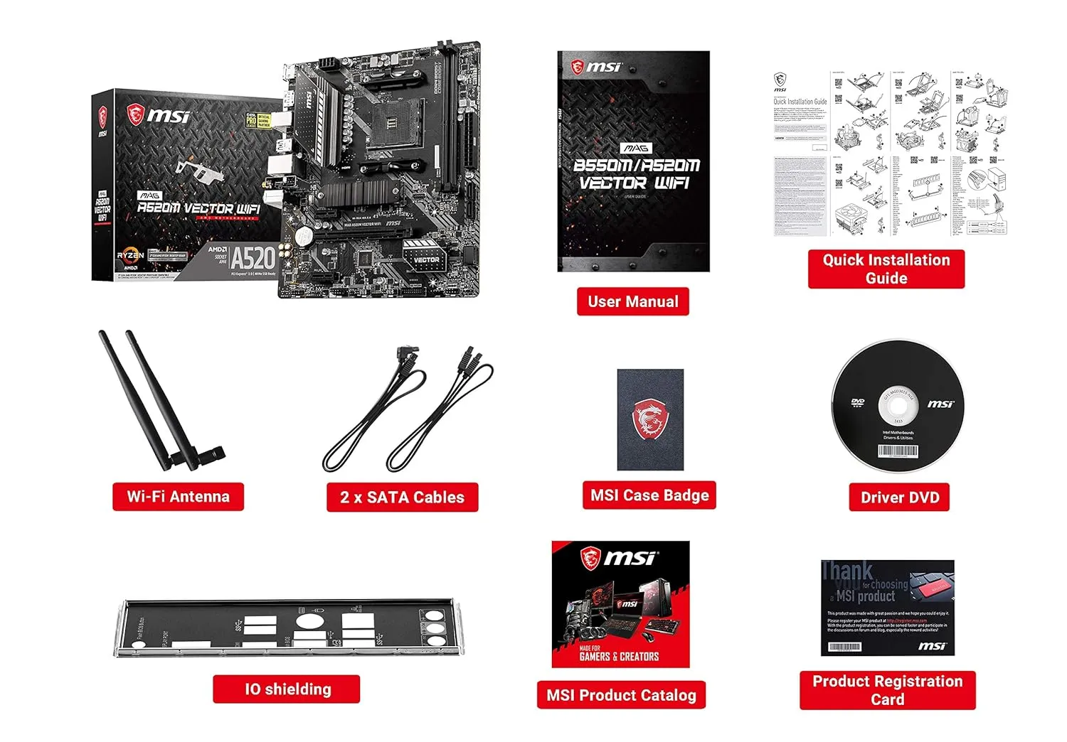 MSI MAG A520M VECTOR WIFI AM4 Micro-ATX Motherboard overview 5