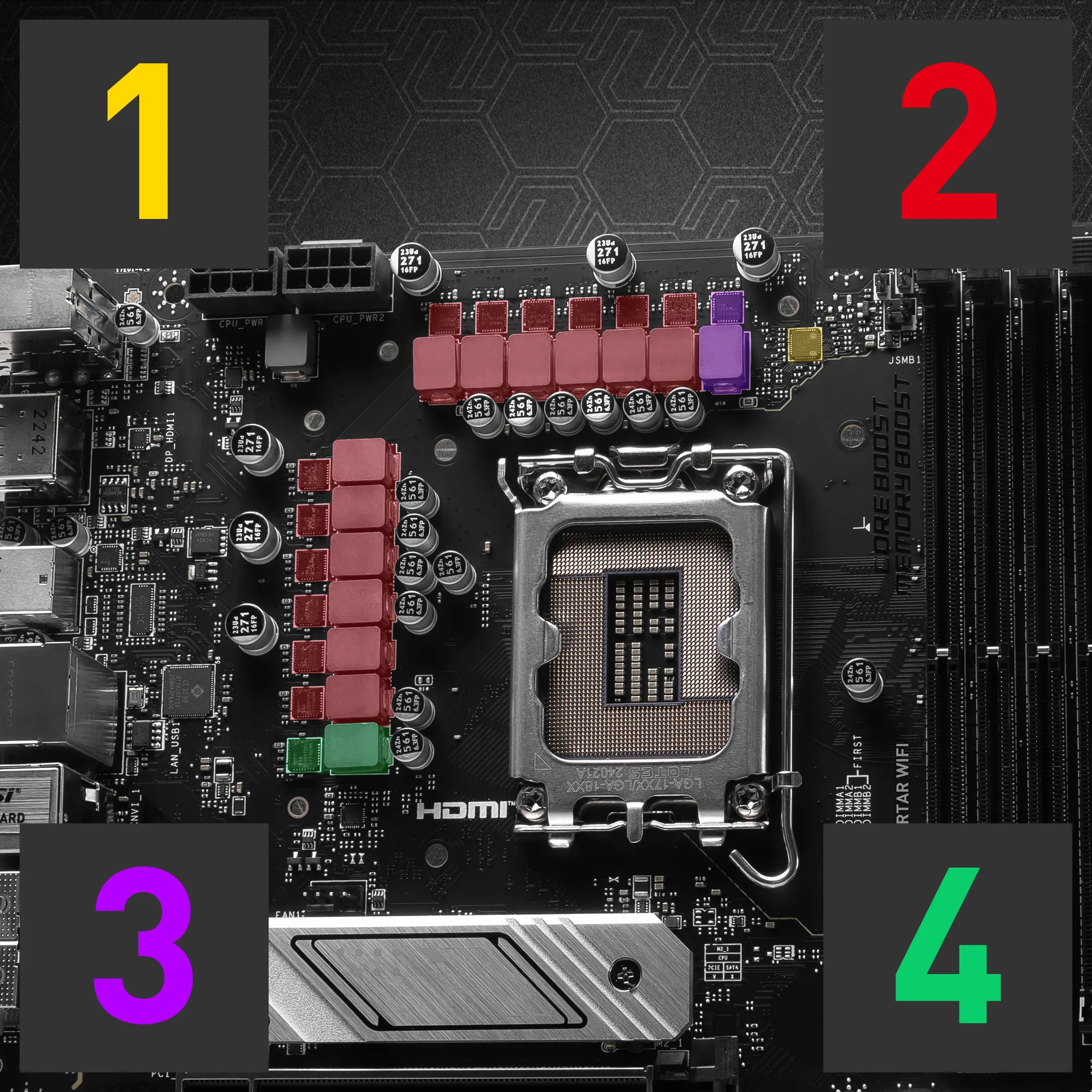 MSI MAG B760M Mortar WIFI Intel Motherboard Supports Intel 12th , 13th & 14th Gen Processors overview 3