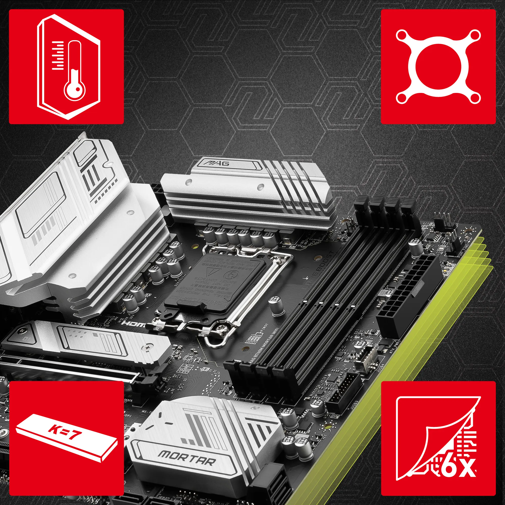 MSI MAG B760M Mortar WIFI Intel Motherboard Supports Intel 12th , 13th & 14th Gen Processors overview 4
