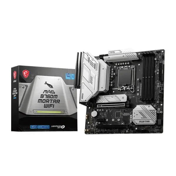 MSI MAG B760M Mortar WIFI Intel Motherboard Supports Intel 12th , 13th & 14th Gen Processors