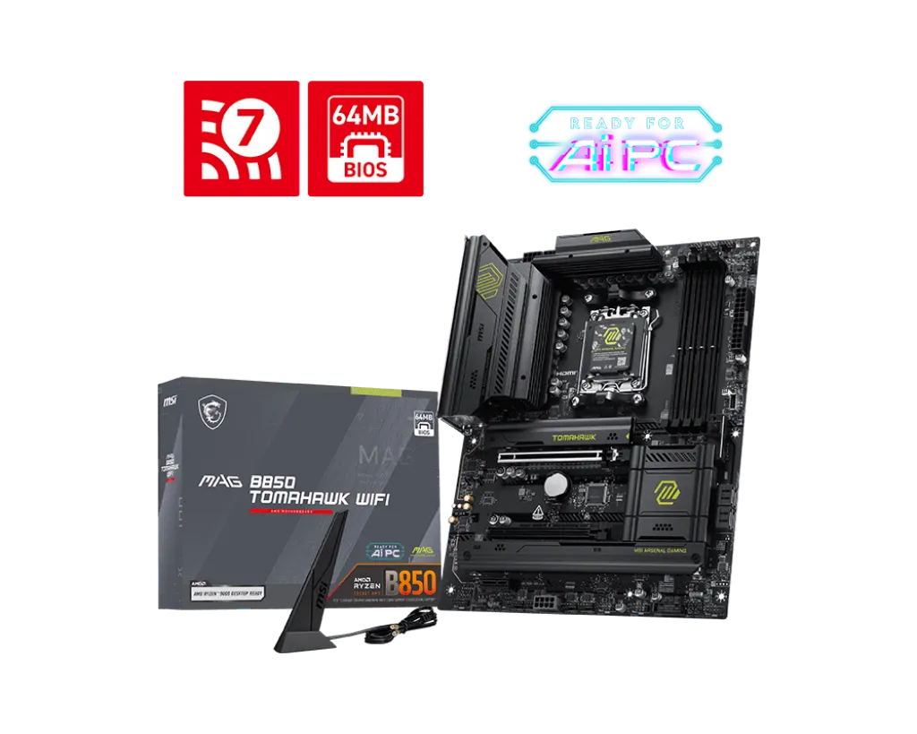 MSI MAG B850 Tomahawk WiFi Motherboard overview 1
