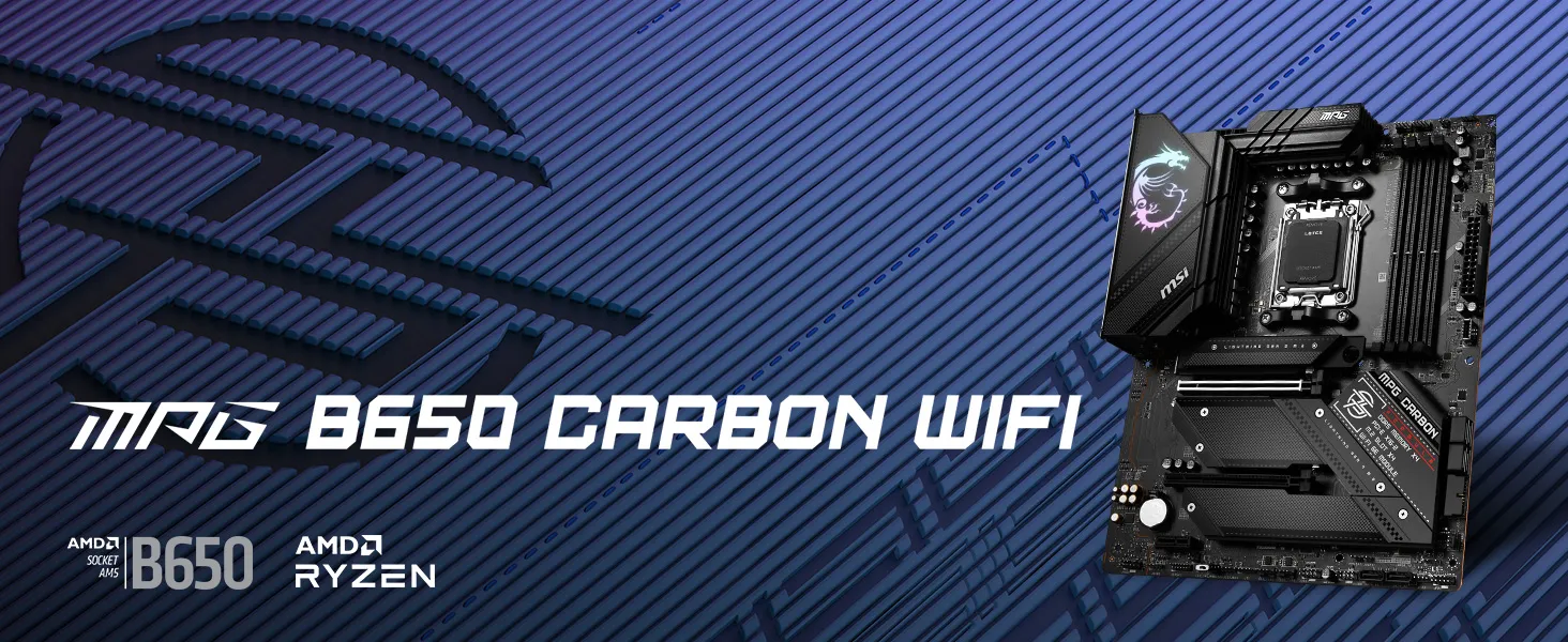 MSI MPG B650 Carbon WIFI Motherboard overview 1