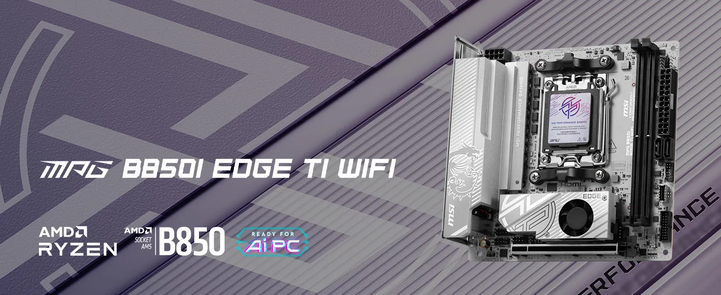MSI MPG B850I Edge TI WiFi Motherboard overview 1