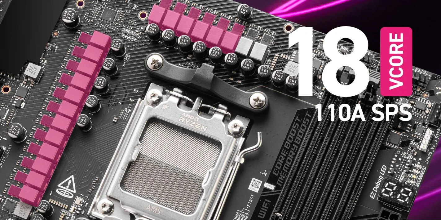 MSI MPG X870E Carbon WIFI DDR5 AM5 ATX Gaming Motherboard overview 3