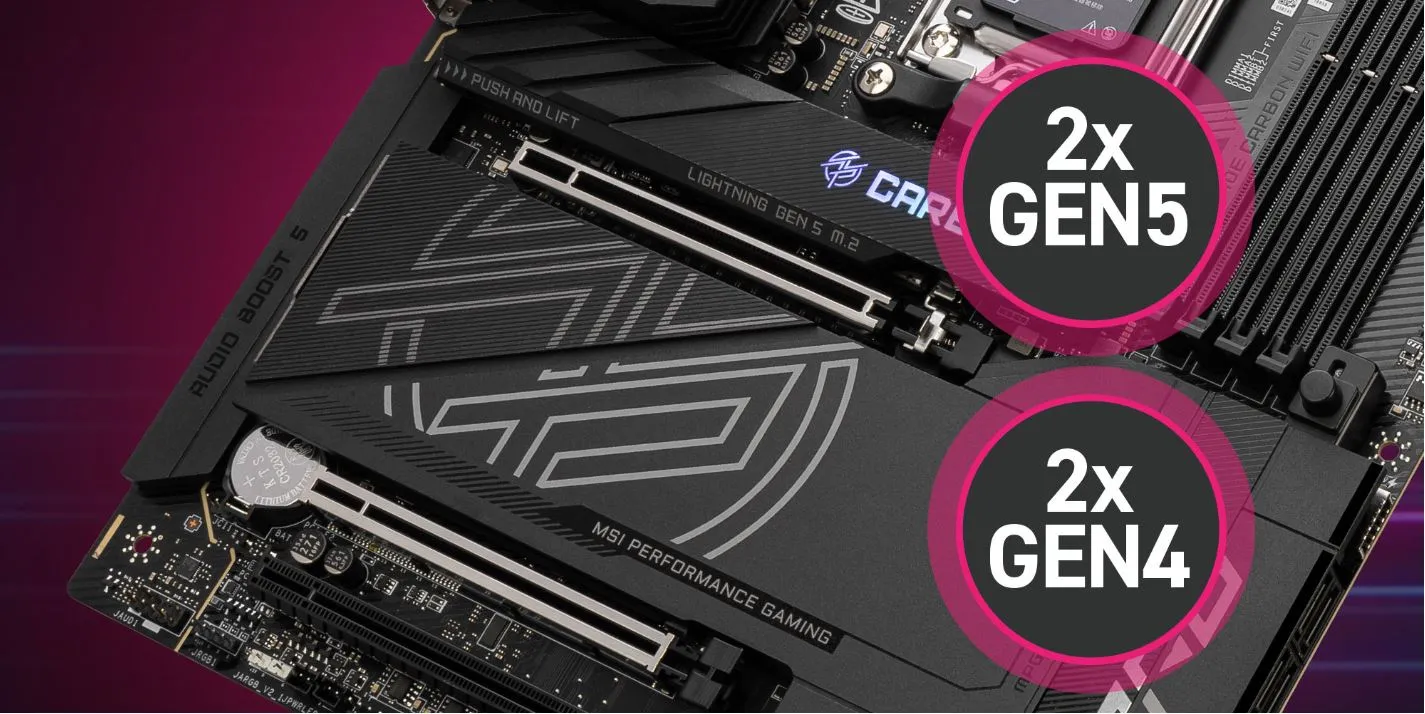 MSI MPG X870E Carbon WIFI DDR5 AM5 ATX Gaming Motherboard overview 7