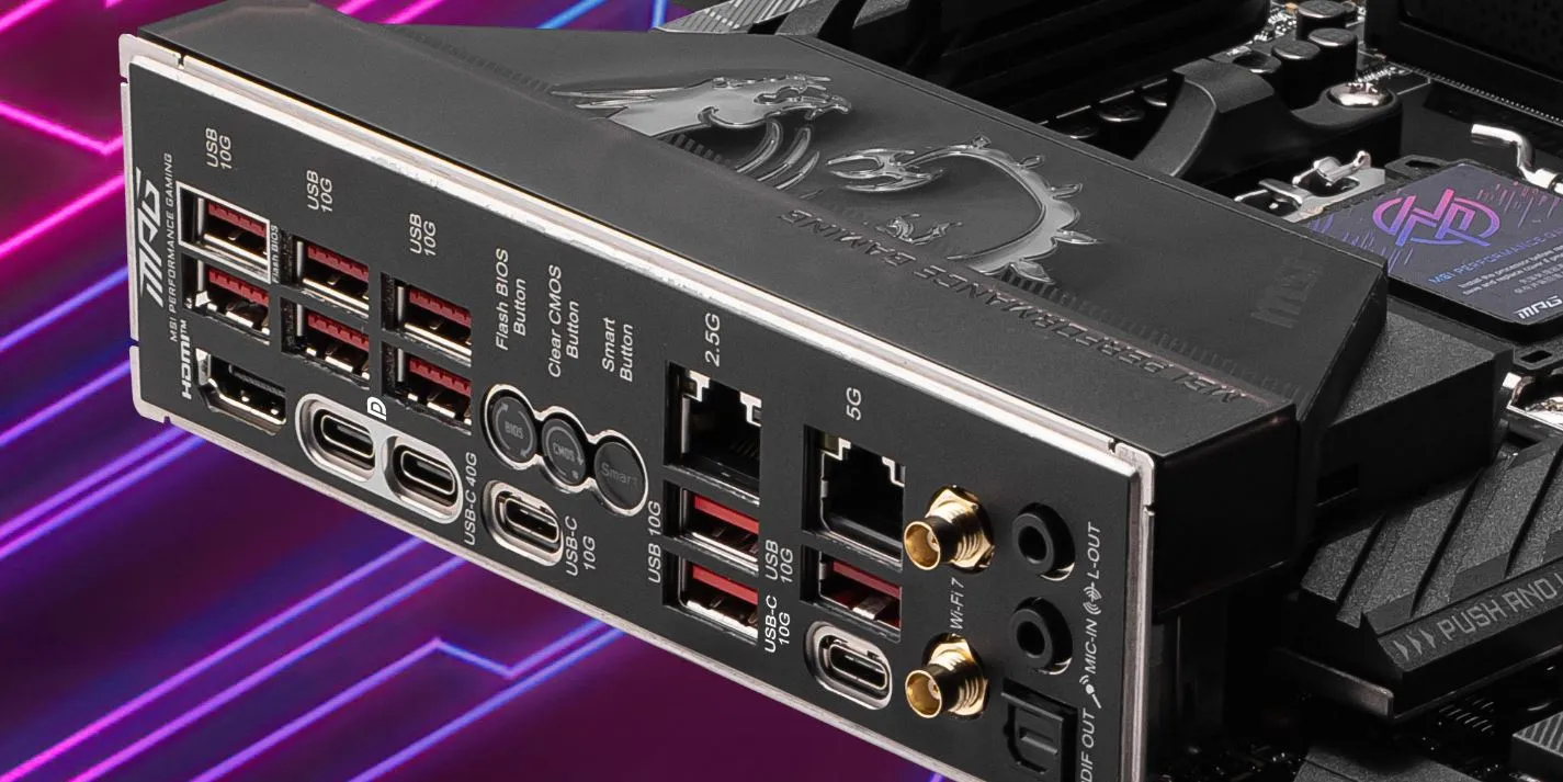 MSI MPG X870E Carbon WIFI DDR5 AM5 ATX Gaming Motherboard overview 9