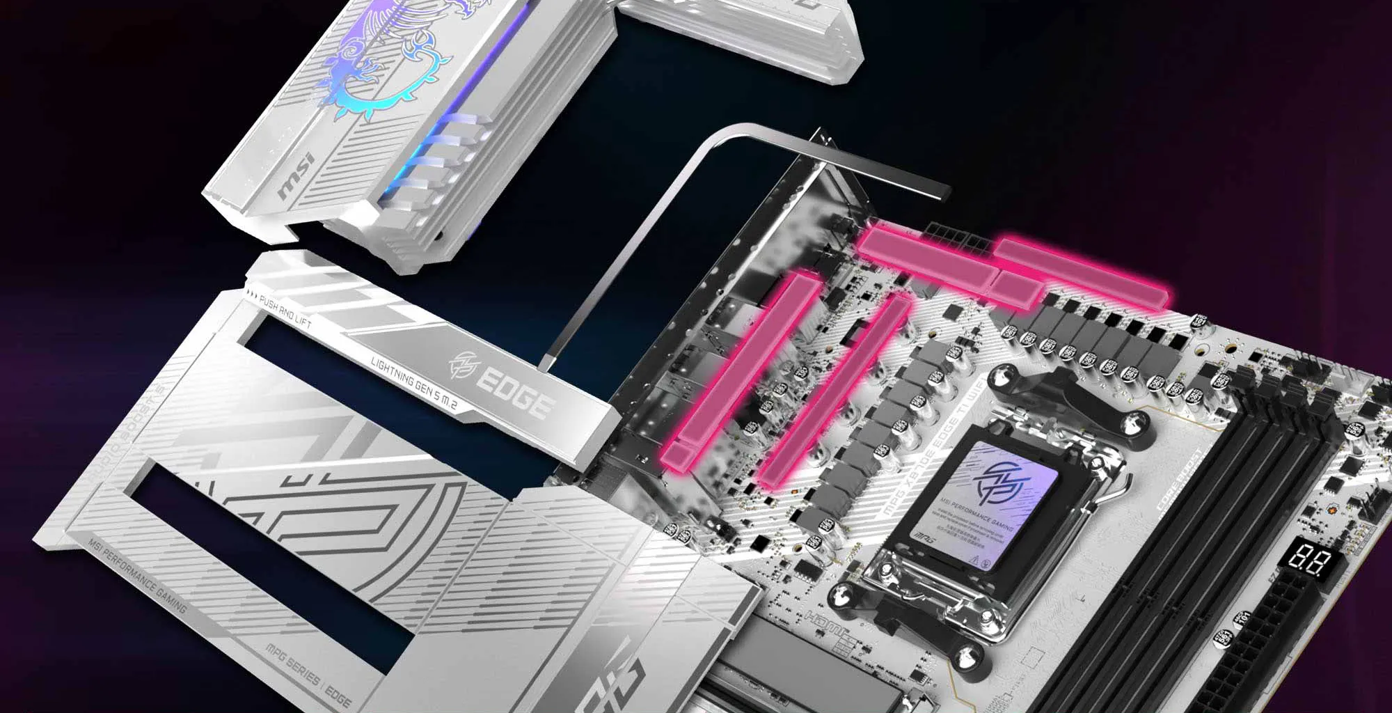 MSI MPG X870E Edge TI WIFI AM5 ATX Motherboard overview 4