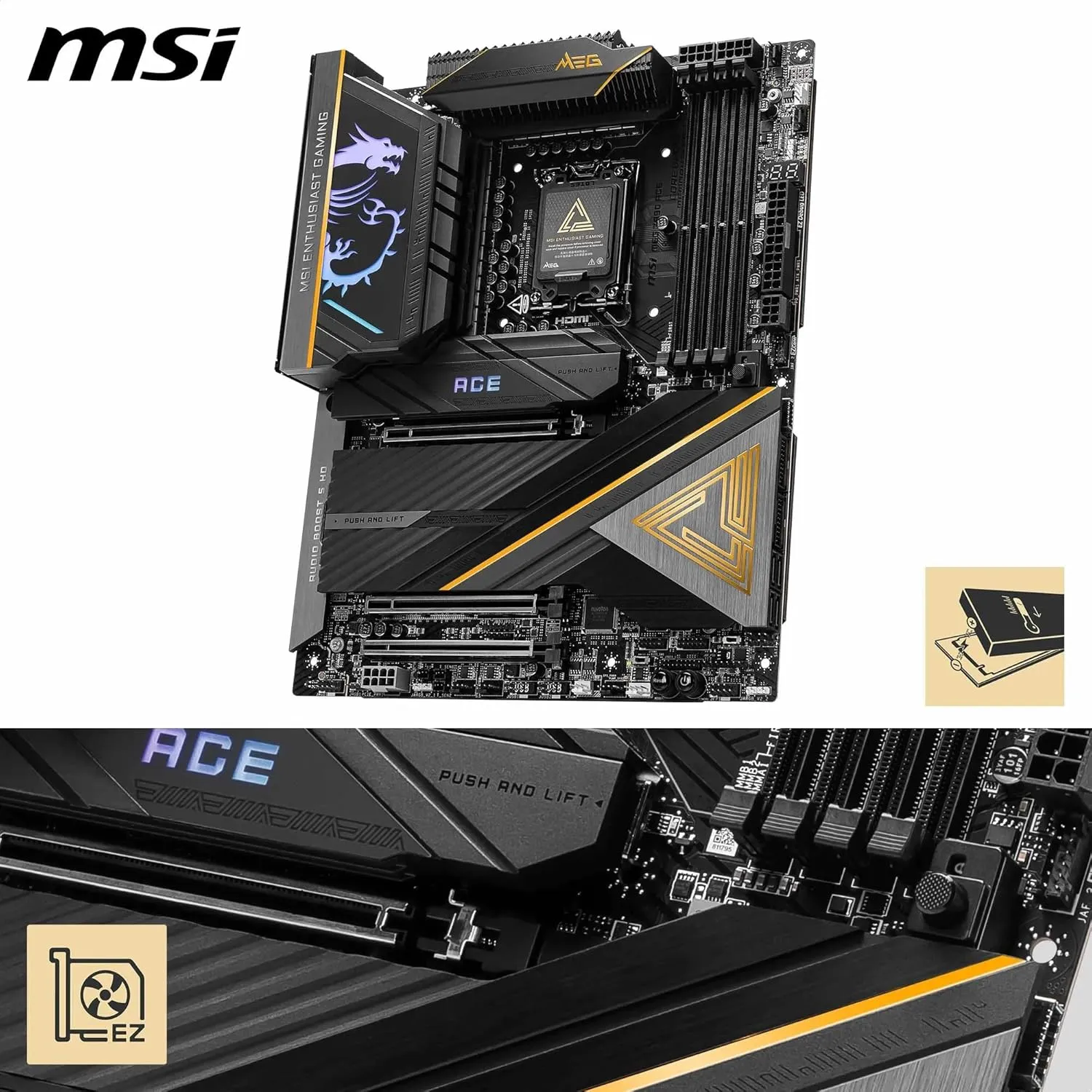 MSI Meg Z890 Ace LGA1851 ATX Motherboard overview 2