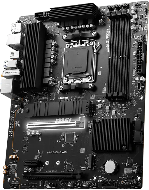 MSI PRO B650-S WIFI AMD AM5 Motherboard overview 2