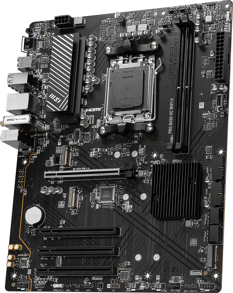 MSI PRO B650-VC WIFI II AMD AM5 ATX Motherboard overview 1