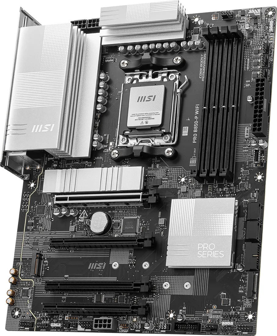 MSI PRO B850-P WiFi 7 DDR5 ATX Motherboard overview 1