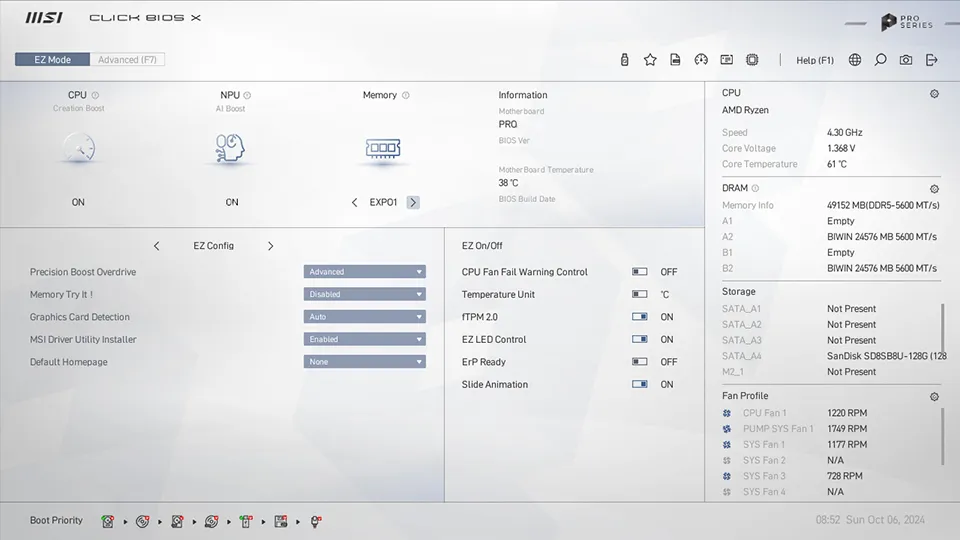MSI PRO B850-P WiFi 7 DDR5 ATX Motherboard overview 7