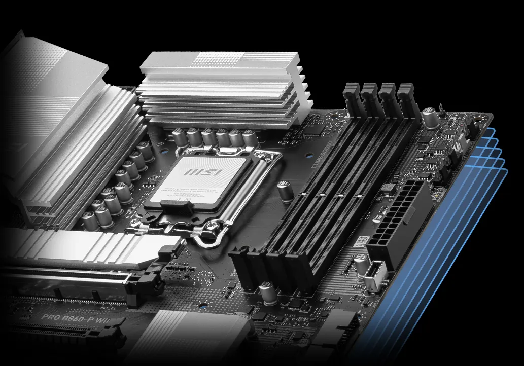 MSI PRO B860-P WIFI Intel Core Ultra LGA 1851 DDR5 ATX Motherboard overview 3
