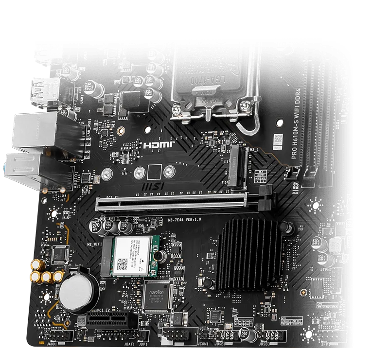 MSI PRO H610M-S WIFI DDR4 Motherboard overview 9