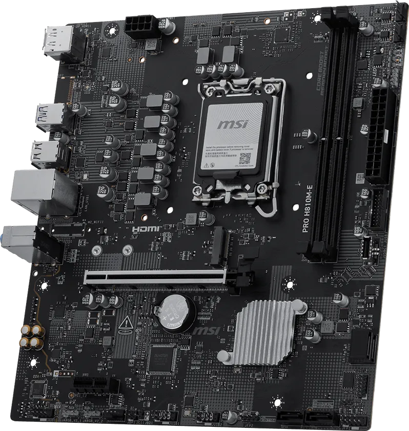 MSI PRO H810M-E LGA 1851 mATX Motherboard overview 1