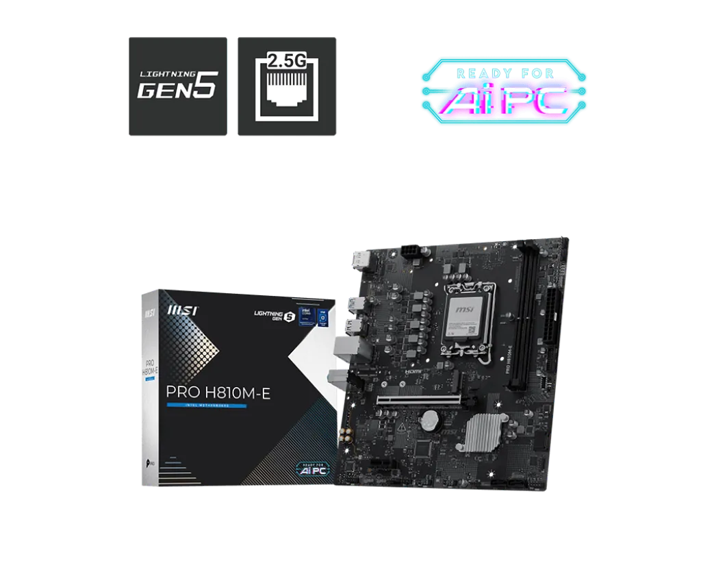 MSI PRO H810M-E LGA 1851 mATX Motherboard overview 2